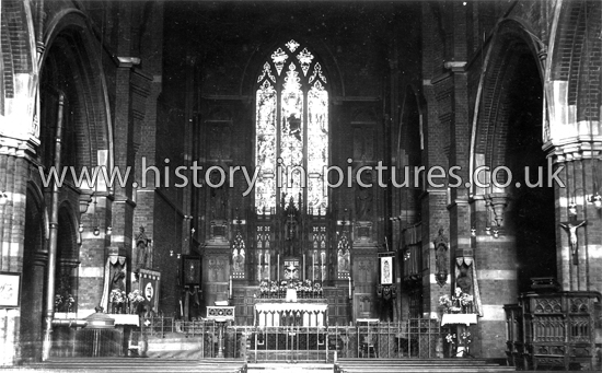 Interior of St Michael's Church,Northcote Road,Walthamstow, London. c.1920's